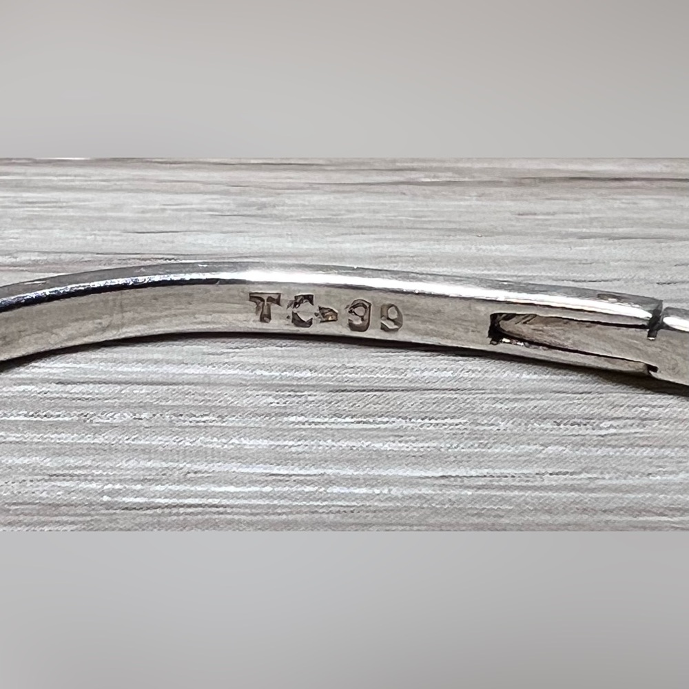 Vintage Sterling Silver MEXICO TAXCO Belt Buckle Hinged Bangle Bracelet, 12.5g - Picture 6 of 8